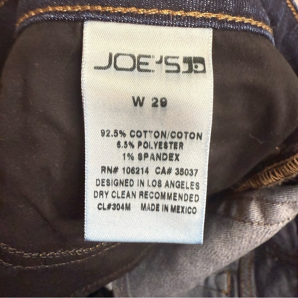 Joes Jeans Womens Ankle Crop Cuffed Dark Wash Denim Jeans Size 29 GUC - Picture 7 of 7